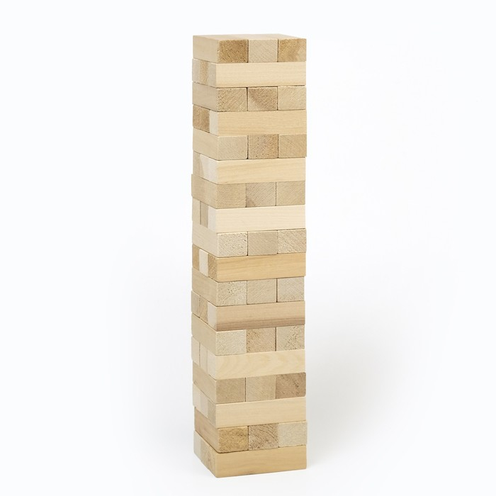 Падающая башня дженга, настольная игра Падающая башня дженга, настольная игра "Березка" макси, 54 бруска, брусок 6.9 х 2.3 х 1.8 см