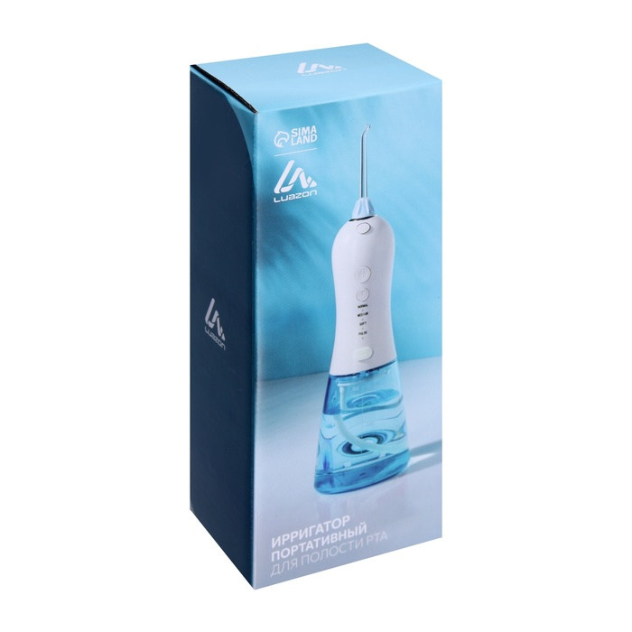 Ирригатор для полости рта Luazon LIR-03, портативный, 300 мл, 4 режима, 2 насадки, от USB
