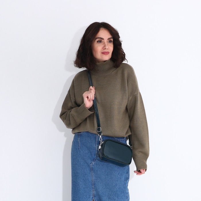 Сумка кросс-боди на молнии, цвет зелёный Сумка кросс-боди на молнии, цвет зелёный