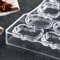 Форма для конфет и шоколада «Рамочка», 10 ячеек, 20×12×2,5 см, цвет прозрачный Форма для конфет и шоколада «Рамочка», 10 ячеек, 20×12×2,5 см, цвет прозрачный