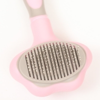 Пуходёрка пластиковая с функцией самоочистки, 9 х 18,5 см, розовая Пуходёрка пластиковая с функцией самоочистки, 9 х 18,5 см, розовая