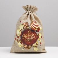 Мешок с термонаклейкой «Игрушки», 20 х 30 см +/- 1.5 см, Новый год Мешок с термонаклейкой «Игрушки», 20 х 30 см +/- 1.5 см, Новый год