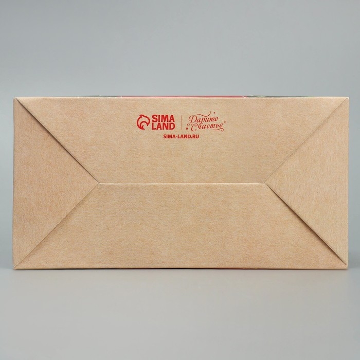 Коробочка для кексов &laquo;Хвоя и шишки&raquo;, 16 х 10 х 8 см, Новый год