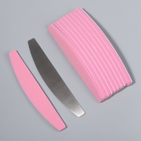 Основа для пилки со сменными файлами для ногтей, шлифовка, набор 10 шт, цвет розовый Основа для пилки со сменными файлами для ногтей, шлифовка, набор 10 шт, цвет розовый