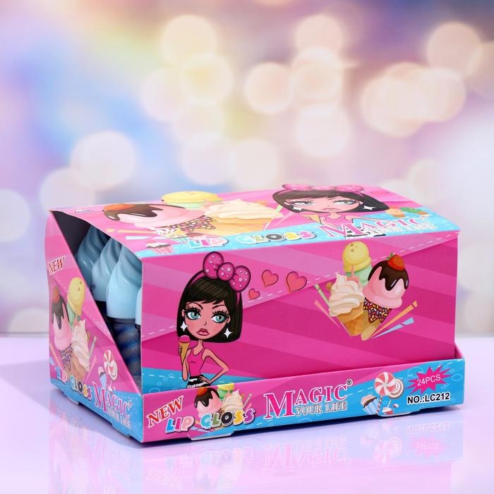 Блеск для губ «Мороженое», микс цветов и ароматов Блеск для губ «Мороженое», микс цветов и ароматов