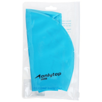 Шапочка для плавания взрослая ONLYTOP, для длинных волос, силиконовая, обхват 54-60 см