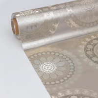 Клеёнка на стол &laquo;Солнце&raquo;, на тканевой основе, рулон 20 метров, ширина 137 см, толщина 0,22 мм, цвет золотой