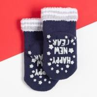 Носки новогодние детские Крошка Я &laquo;Мишка&raquo;, цвет синий, 10-12 см