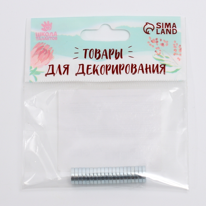Магнит неодимовый , размер 1 шт. &mdash; 8 &times; 8 &times; 2 мм, набор 20 шт.