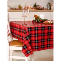 Клеёнка на стол Доляна &laquo;Клетка&raquo;, на тканевой основе, рулон 20 метров, ширина 137 см, общая толщина 0,22 мм