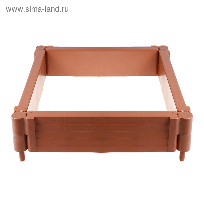Грядка пластиковая, 55 &times; 55 &times; 13 см, терракотовая, &laquo;Плюс&raquo;