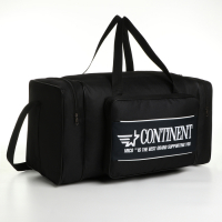 Сумка спортивная мужская на молнии, 3 наружных кармана, длинный ремень, большой размер, цвет чёрный Сумка спортивная мужская на молнии, 3 наружных кармана, длинный ремень, большой размер, цвет чёрный