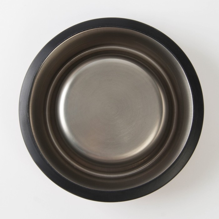 Миска металлическая для кошки с нескользящим основанием &laquo;Мур-мур!&raquo;, 235 мл, 15х3.5 см