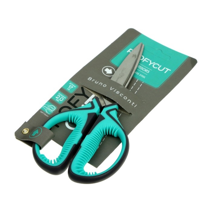 Ножницы 17 см, BrunoVisconti Profycut, эргономичные пластиковые ручки Ножницы 17 см, BrunoVisconti Profycut, эргономичные пластиковые ручки