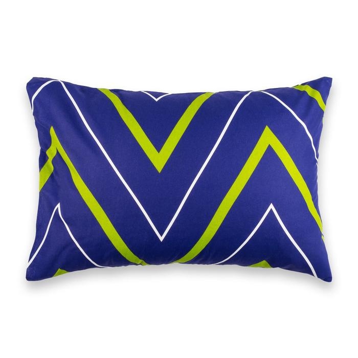 Наволочка Этель &laquo;Зелёно-синие зигзаги&raquo; 50х70, поплин, 125 г/м2