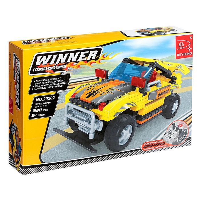 Конструктор на радиоуправлении «Гонка», 238 деталей Конструктор на радиоуправлении «Гонка», 238 деталей