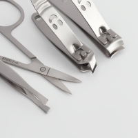 Набор маникюрный &laquo;Люси&raquo;, 10 предметов, кожзам-чехол, цвет коричневый