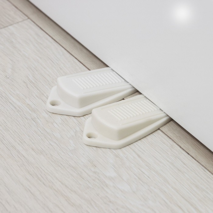 Стоппер для дверей, набор 2 шт., цвет белый, Крошка Я