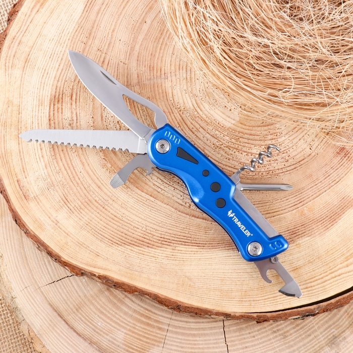 Нож швейцарский 8в1 Нож швейцарский 8в1 "Эльбрус" 18,3см, клинок 77мм/2мм