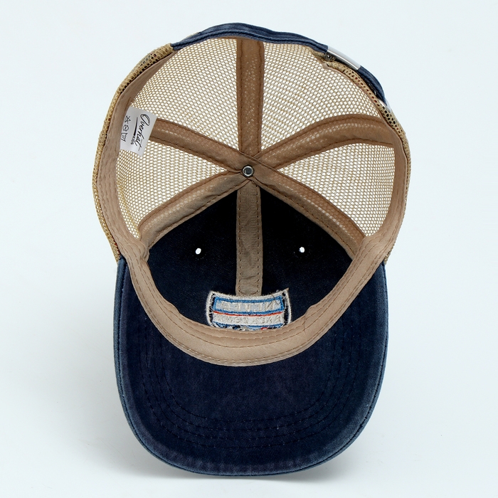 Кепка детская для мальчика с сеткой Never, джинса, р-р, 52-54 5-7 лет
