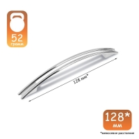 Ручка-скоба РС140CP, м/о 128 мм, цвет хром Ручка-скоба РС140CP, м/о 128 мм, цвет хром