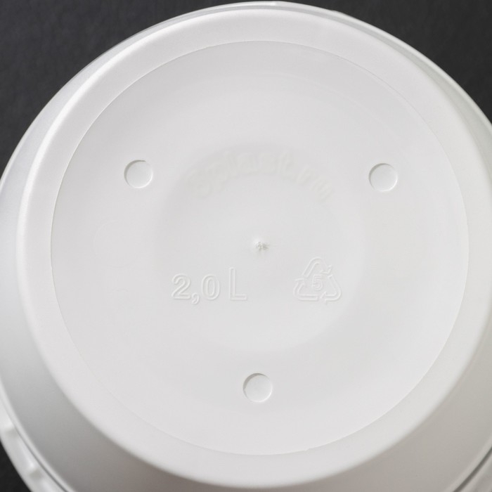 Горшок для цветов с поддоном &laquo;Венеция&raquo;, 2 л, d=16 см, цвет белый