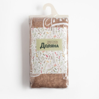 Шторы для кухни "Доляна" Cup of tea 150х180 см- 2 шт, подхваты - 2 шт, 164г/м2, 100% хлопок Шторы для кухни "Доляна" Cup of tea 150х180 см- 2 шт, подхваты - 2 шт, 164г/м2, 100% хлопок