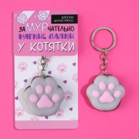 Брелок мялка для ключей &laquo;Лапка&raquo; 4,5 х 4 см