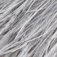 Тесьма с перьями страуса, 8-10 см, 5 &plusmn; 0,5 м, цвет светло-серый