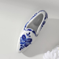 Сувенир "Туфелька",  1 сорт, гжель