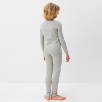 Термобелье для мальчика (лонгслив, легинсы) цвет серый меланж, рост 104