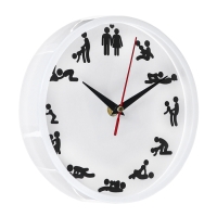Часы настенные интерьерные "Позы 18+", d-20 см, интерьерные, бесшумные, белые Часы настенные интерьерные "Позы 18+", d-20 см, интерьерные, бесшумные, белые