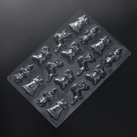 Форма для шоколада новогодняя &laquo;Новый год&raquo;, 16 ячеек, 15&times;8 см, цвет прозрачный