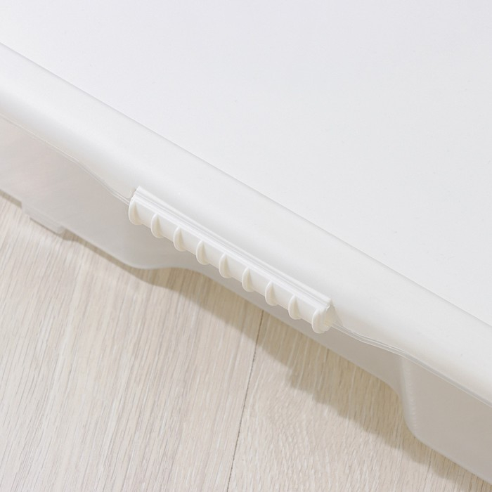 Контейнер для хранения с крышкой Porter, 18 л, 66×42×12 см, цвет слоновая кость Контейнер для хранения с крышкой Porter, 18 л, 66×42×12 см, цвет слоновая кость