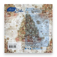 Новогодние салфетки бумажные Pero Deluxe &laquo;Винтажная ель&raquo;, 3 слоя, 33х33, 20 шт.
