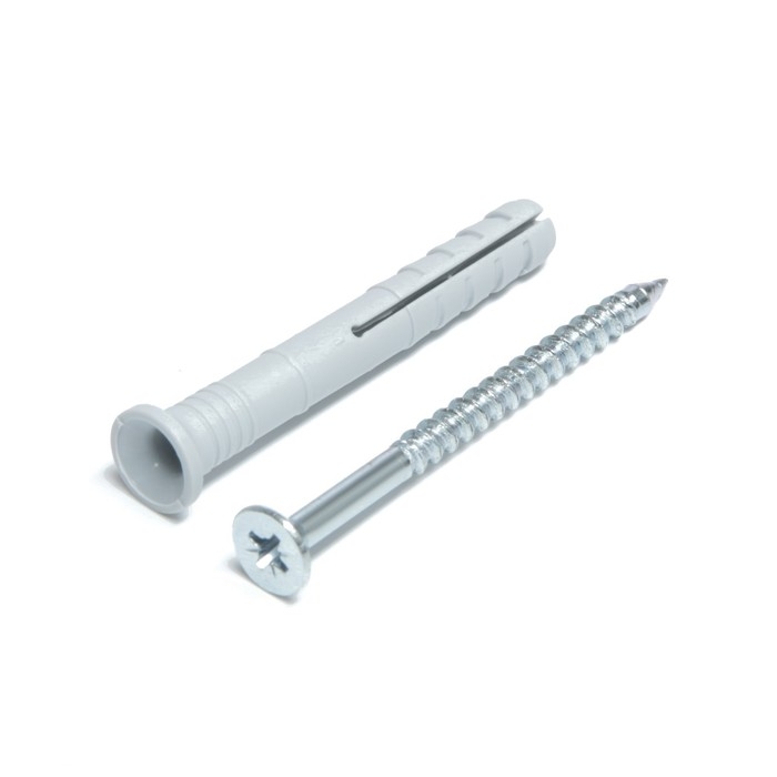 Дюбель-гвоздь "ТУНДРА", распорный, нейлоновый, потайная манжета, 8х60 мм, 50 шт