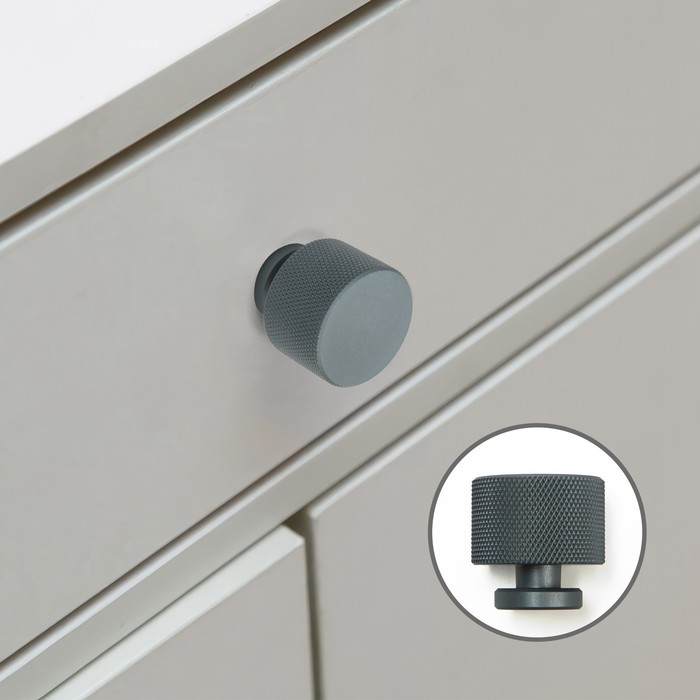 Ручка кнопка CAPPIO PK329, d=30 мм, цвет графит Ручка кнопка CAPPIO PK329, d=30 мм, цвет графит