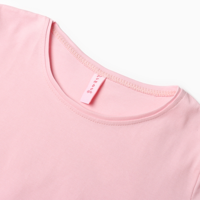 Лонгслив для девочки, цвет светло-розовый, рост 140 см