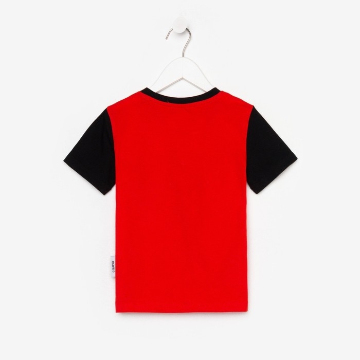 Футболка детская MARVEL &laquo;Человек паук&raquo;, рост 110-116 (32), цвет красный/чёрный