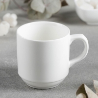 Кружка фарфоровая штабелируемая Wilmax, 250 мл, цвет белый Кружка фарфоровая штабелируемая Wilmax, 250 мл, цвет белый
