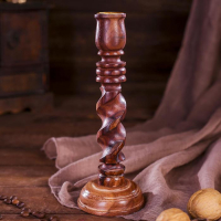 Подсвечник дерево "Резной" 8х8х18 см Подсвечник дерево "Резной" 8х8х18 см