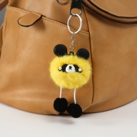 Пушистик на кольце "Панда модник" жёлтый 9х6х6 см Пушистик на кольце "Панда модник" жёлтый 9х6х6 см