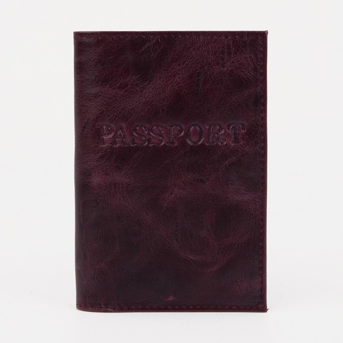 Обложка для паспорта, цвет бордовый