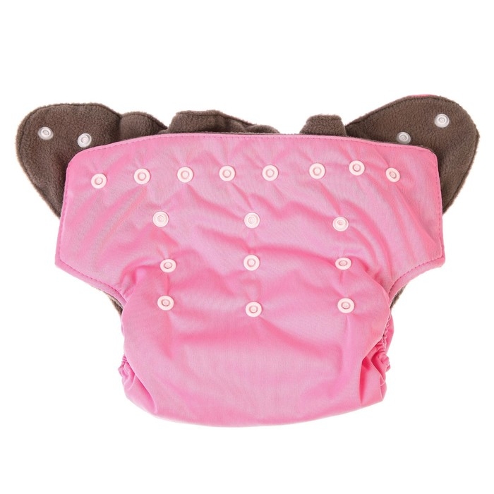 Многоразовый подгузник, 3-15 кг, угольно-бамбуковая ткань, цвет розовый, Крошка Я Многоразовый подгузник, 3-15 кг, угольно-бамбуковая ткань, цвет розовый, Крошка Я