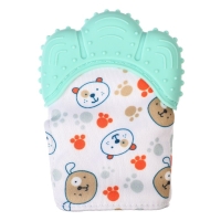 Прорезыватель-рукавичка «Собачки», цвет мятный, Крошка Я Прорезыватель-рукавичка «Собачки», цвет мятный, Крошка Я