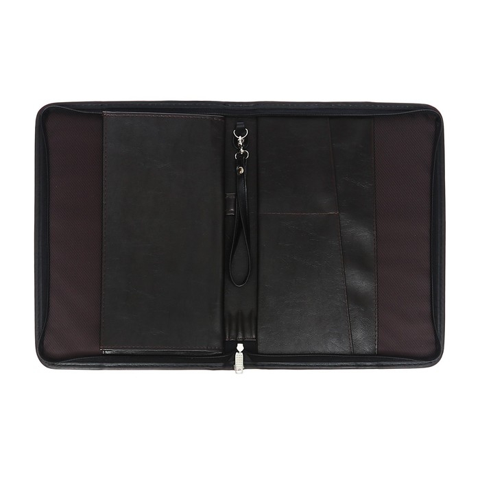 Папка деловая, искусственная кожа, для бумаг, 360 х 260 х 30 мм, ручка-петля Папка деловая, искусственная кожа, для бумаг, 360 х 260 х 30 мм, ручка-петля "Люкс" коричневая 6Д011