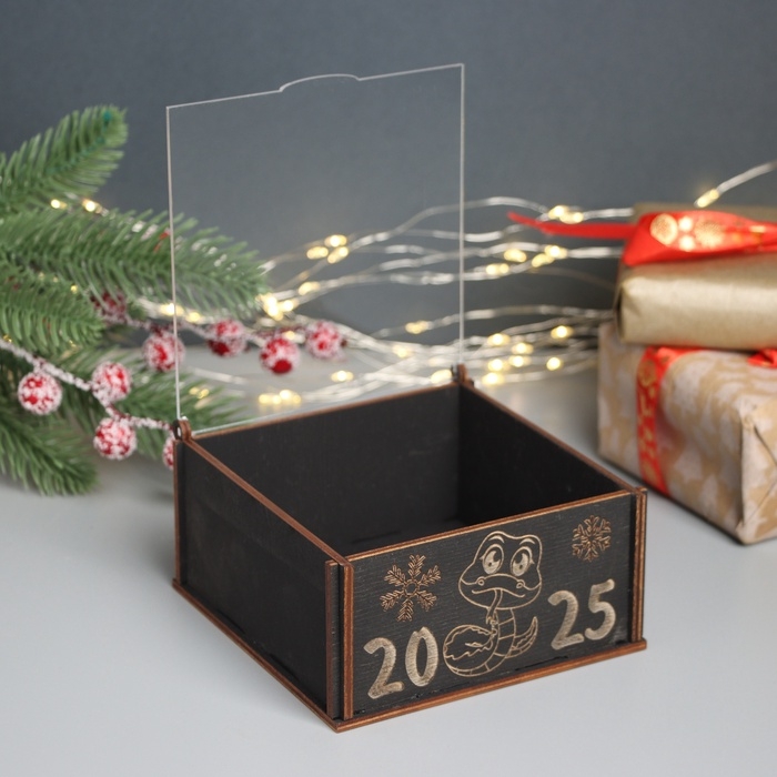 Новогодняя шкатулка Новогодняя шкатулка "Змейка 2025" 6х12х12 см