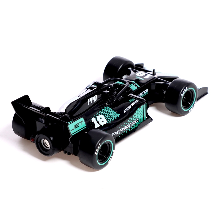 Машина радиоуправляемая &laquo;Формула&raquo;, 1:18, эффект дыма, работает от аккумулятора, цвет черный