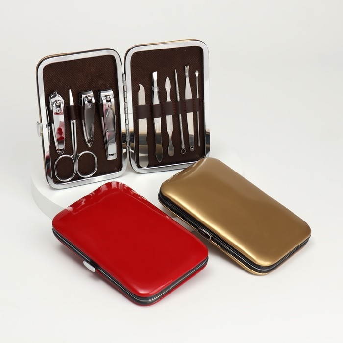 Набор маникюрный «Soft», 10 предметов, в футляре, цвет МИКС Набор маникюрный «Soft», 10 предметов, в футляре, цвет МИКС