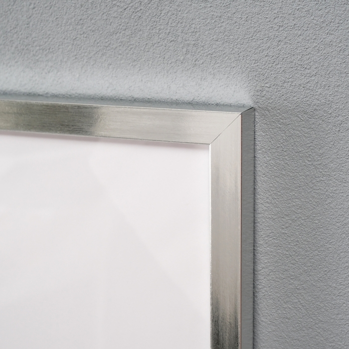 Фоторамка пластик "МИРАМ" 40х60 см, 641822-17, серебро (пластиковый экран)